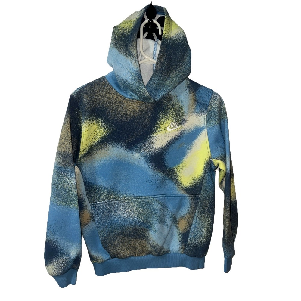 Nike Unisex Youth Tie Dye Fleece Long Sleeve Pullover Hoodie Size Large‎
